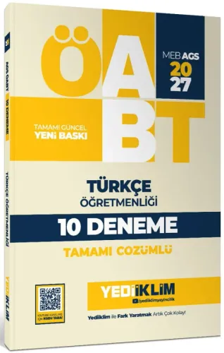 Yediiklim Yayınları 2027 MEB AGS ÖABT Türkçe Öğretmenliği Tamamı Çözüm