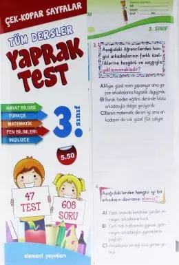 Element 3. Sınıf Tüm Dersler Yaprak Test