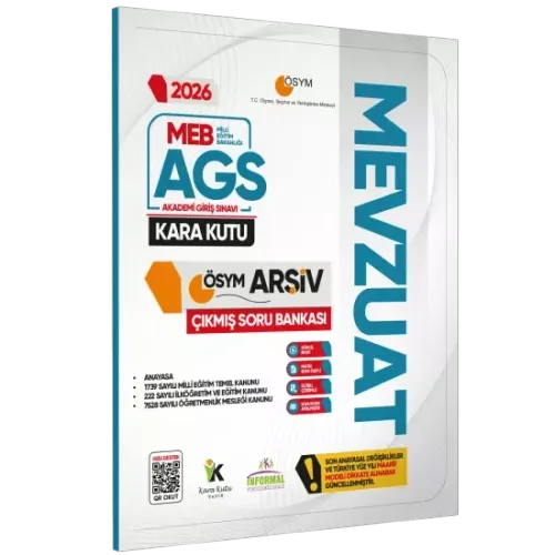 Karakutu Yayınları 2026 MEB-AGS MEVZUAT ÖSYM Çıkmış Soru Havuzu Bankas