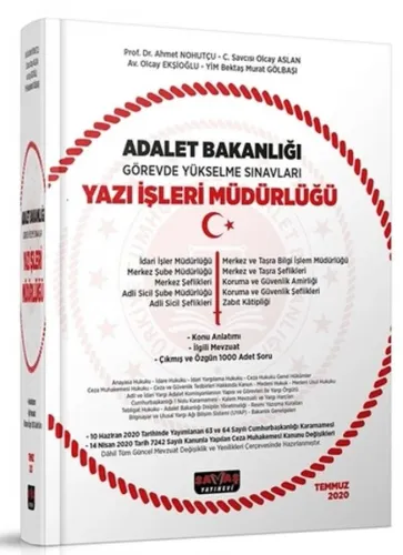 Adalet Bakanlığı GYS Sınavları Yazı İşleri Müdürlüğü Konu Anlatımı ve 1000 Soru