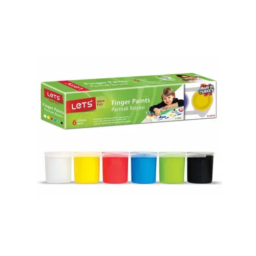 LET S PARMAK BOYASI 25ml. 6 RENK