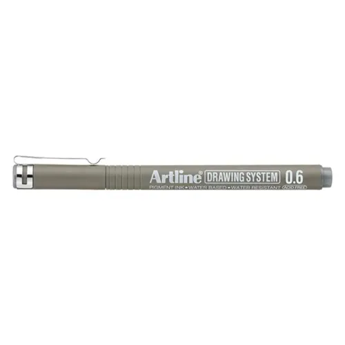 Artline Drawing System 0.6 Çizim Kalemi Uç:0,6mm Grey