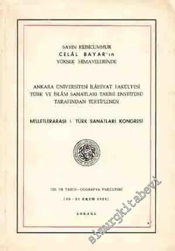 Milletlerarası 1. Türk Sanatları Kongresi -