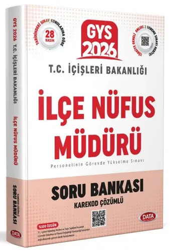 Data Yayınları 2026 T.C. İçişleri Bakanlığı İlçe Nüfus Müdürü GYS Soru
