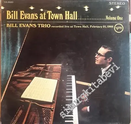 33 LP PLAK VINYL: Bill Evans Trio - At Town Hall, Volume One -
