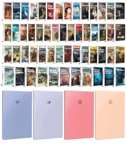 54 Dünya Klasiği ve Pastel Çizgisiz Defter Seti -1 - Halkkitabevi