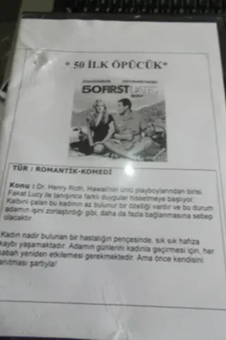 50 İlk Öpücük / Film Cd'si