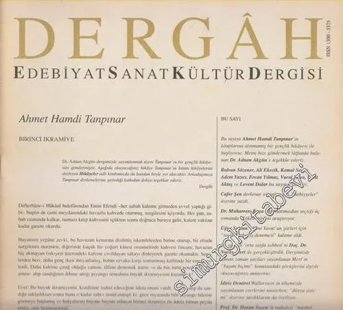 Dergâh: Aylık Edebiyat Sanat Kültür Dergisi - Sayı: 135, Mayıs 2001, Cilt: 12       2001