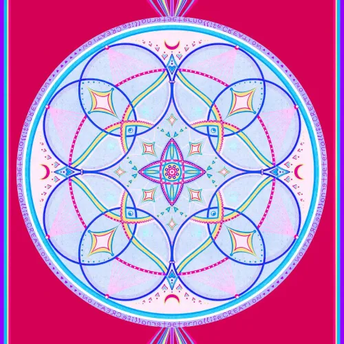 Mandala Series 4.1 mm Eternal Life Creation Doğal Kauçuk Kaydırmaz Yog