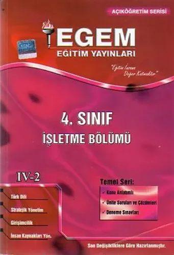4. Sınıf işletme Bölümü IV-2