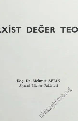 Marxist [ Marksist ] Değer Teorisi -        1969