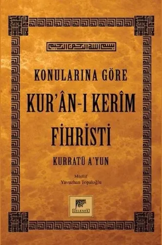 Konularına Göre Kur'an-ı Kerim Fihristi