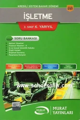 İşletme 3. Sınıf 6. Yarıyıl Bahar Dönemi
