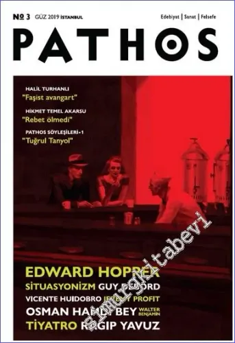 Pathos Edebiyat Sanat Felsefe Dergisi - Edward Hopper - Sayı: 3      Güz