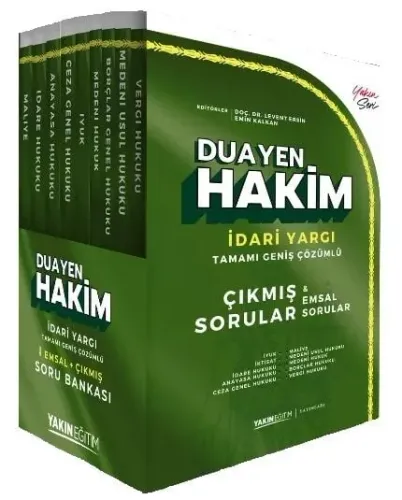 Yakın Eğitim Yayınları İdari Yargı Hakimlik Duayen Çıkmış Sorular ve Emsal Soru Bankası Seti Çözümlü