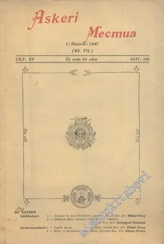 Askeri Mecmua  - Cilt: 20 Sayı: 142, 1 Haziran 1947
