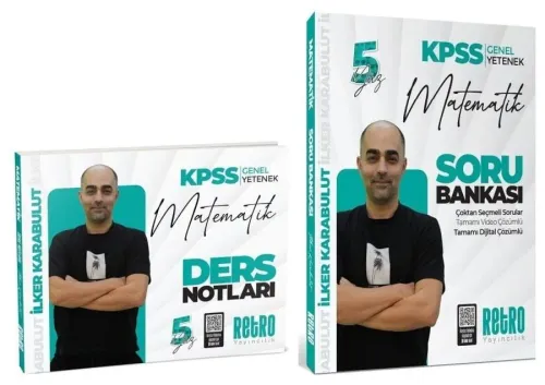 Retro Yayıncılık 2026 KPSS Matematik 5Yüz Ders Notları ve Soru Bankası 2'li Set