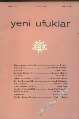Yeni Ufuklar Aylık Sanat Fikir Dergisi - Sayı: 201, Şubat 1969       1969