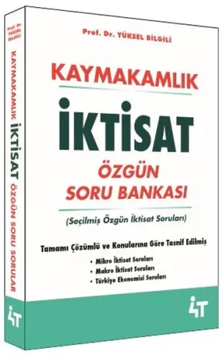 2018 Kaymakamlık İktisat Özgün Soru Bankası