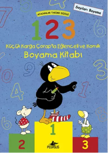 1-2-3 Küçük Karga Çorap'la Eğlenceli ve Komik Boyama Kitabı (Ciltli)