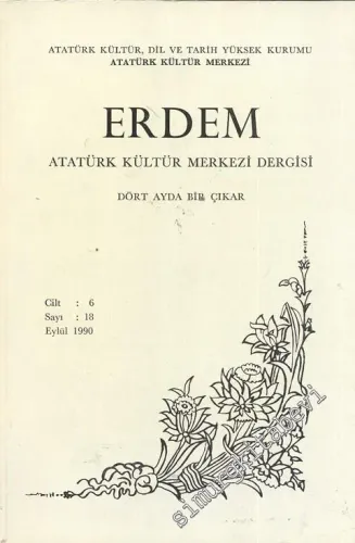 Erdem Dergisi - Cilt 6, Sayı 18, Eylül 1990