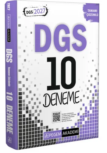 Pegem Yayınları 2027 DGS Tamamı Çözümlü 10 Deneme
