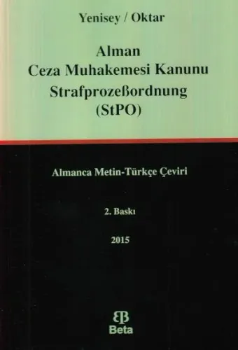 Alman Ceza Muhakemesi Kanunu StrafprozeBordnung ( STPO )
