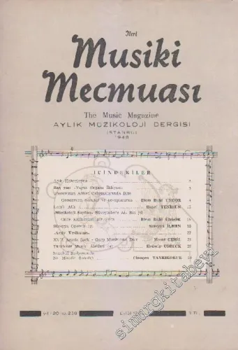 İleri Musiki Mecmuası Aylık Müzikoloji Dergisi  - Sayı: 238    Yıl: 20  Eylül