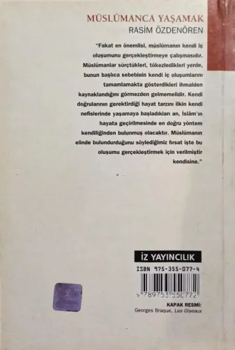 Müslümanca Yaşamak Rasim Özdenören İz Yayıncılık