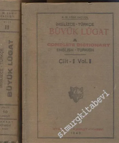 İngilizce Türkçe Büyük Lûgat = A Complete Dictionary English Turkish 2 Cilt  -