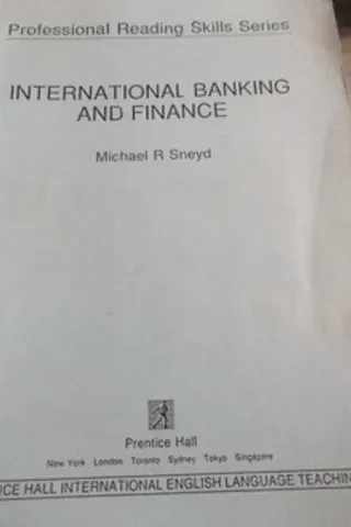 International Banking And Finance