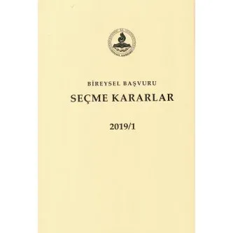 Bireysel Başvuru Seçme Kararlar 2019 (2 Cilt)