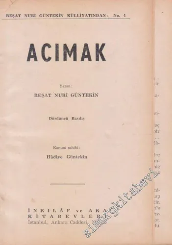 Acımak -