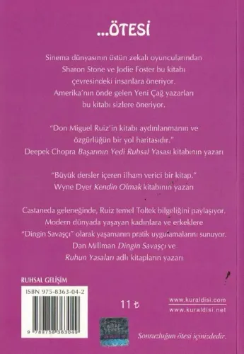 Dört Anlaşma: Toltek Bilgelik Kitabı Don Miguel Ruiz Ötesi %56 indirim