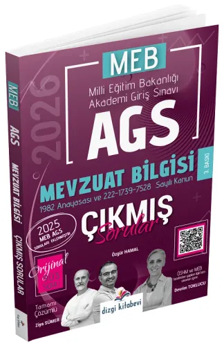 Dizgi Kitap Yayınları 2026 MEB-AGS Mevzuat Bilgisi Çıkmış Sorular Çözümlü