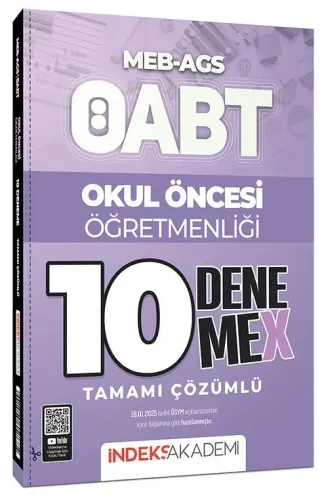 İndeks Akademi 2025 ÖABT MEB-AGS Okul Öncesi Öğretmenliği 10 DenemeX Ç