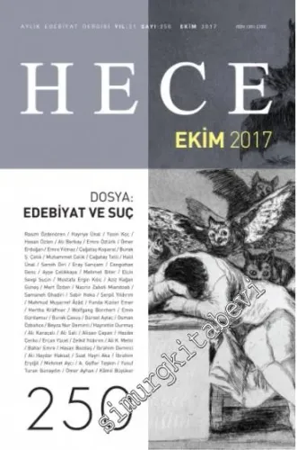 Hece Dergisi - Dosya:  Edebiyat ve Suç - Sayı: 250      Ekim