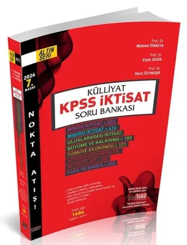 Savaş Yayınları 2026 KÜLLİYAT KPSS A Grubu İktisat Soru Bankası