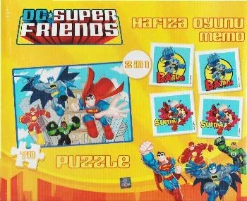 DC Super Friends Hafıza Oyunu ve Puzzle 2 si Bir Arada
