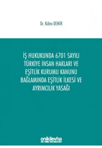 İş Hukukunda 6701 Sayılı Türkiye İnsan Hakları ve Eşitlik Kurumu Kanunu Bağlamında Eşitlik İlkesi ve Ayrımcılık Yasağı
