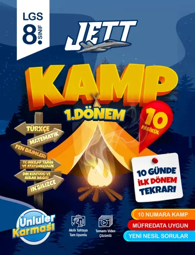 ÜNLÜLER KARMASI 8. SINIF 1.DÖNEM JETT KAMP  10 FASİKÜL