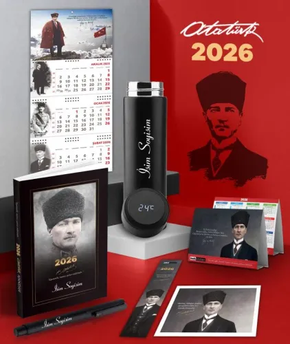 Kişiye Özel 2026 Atatürk Komutan Ajanda - Sakarya Duvar Takvimi - Masa