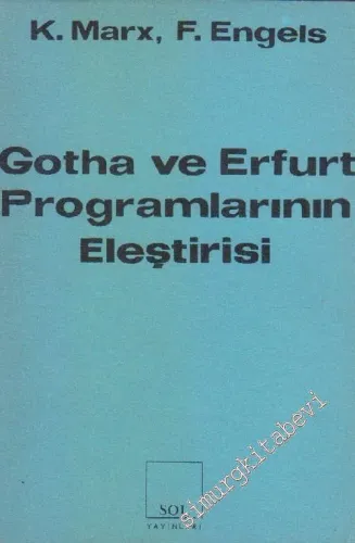 Gotha ve Erfurt Programlarının Eleştirisi  -