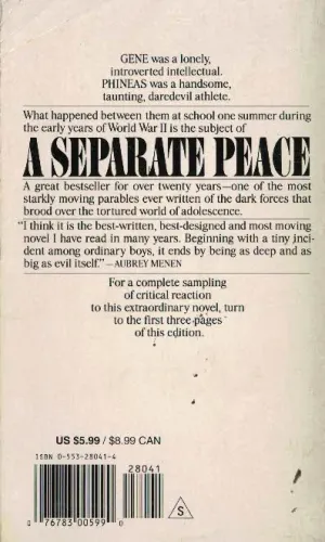 A Seperate Peace (Cep Boy) John Knowles Bantam Books %57 indirimli