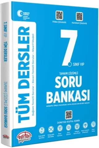 Editör 7. Sınıf Tüm Dersler Soru Bankası Maarif Model 2027