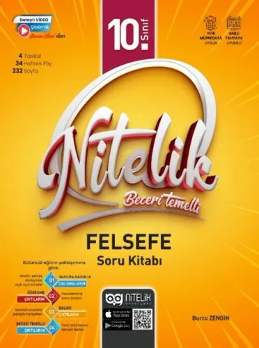 Nitelik Yayınları 10. Sınıf Felsefe Beceri Temelli Soru Kitabı