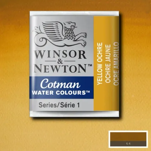 Winsor & Newton Cotman Sulu Boya Yarım Tablet Yellow Ochre 744