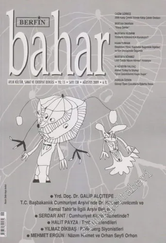 Berfin Bahar Aylık Kültür, Sanat ve Edebiyat Dergisi  - Sayı: 138    15  Ağustos