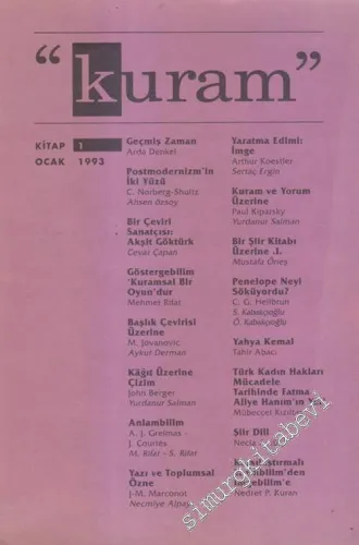 Kuram Kitap Dizisi - Sayı: 1      Ocak 1993