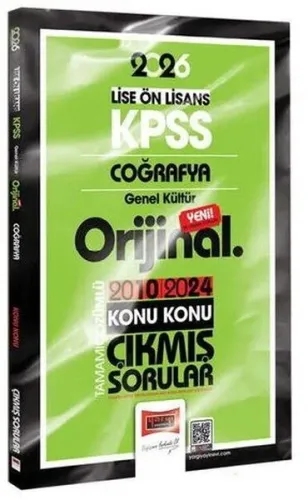 Yargı Yayınları 2026 KPSS Lise-Önlisans Coğrafya Orijinal 2010-2024 Ko